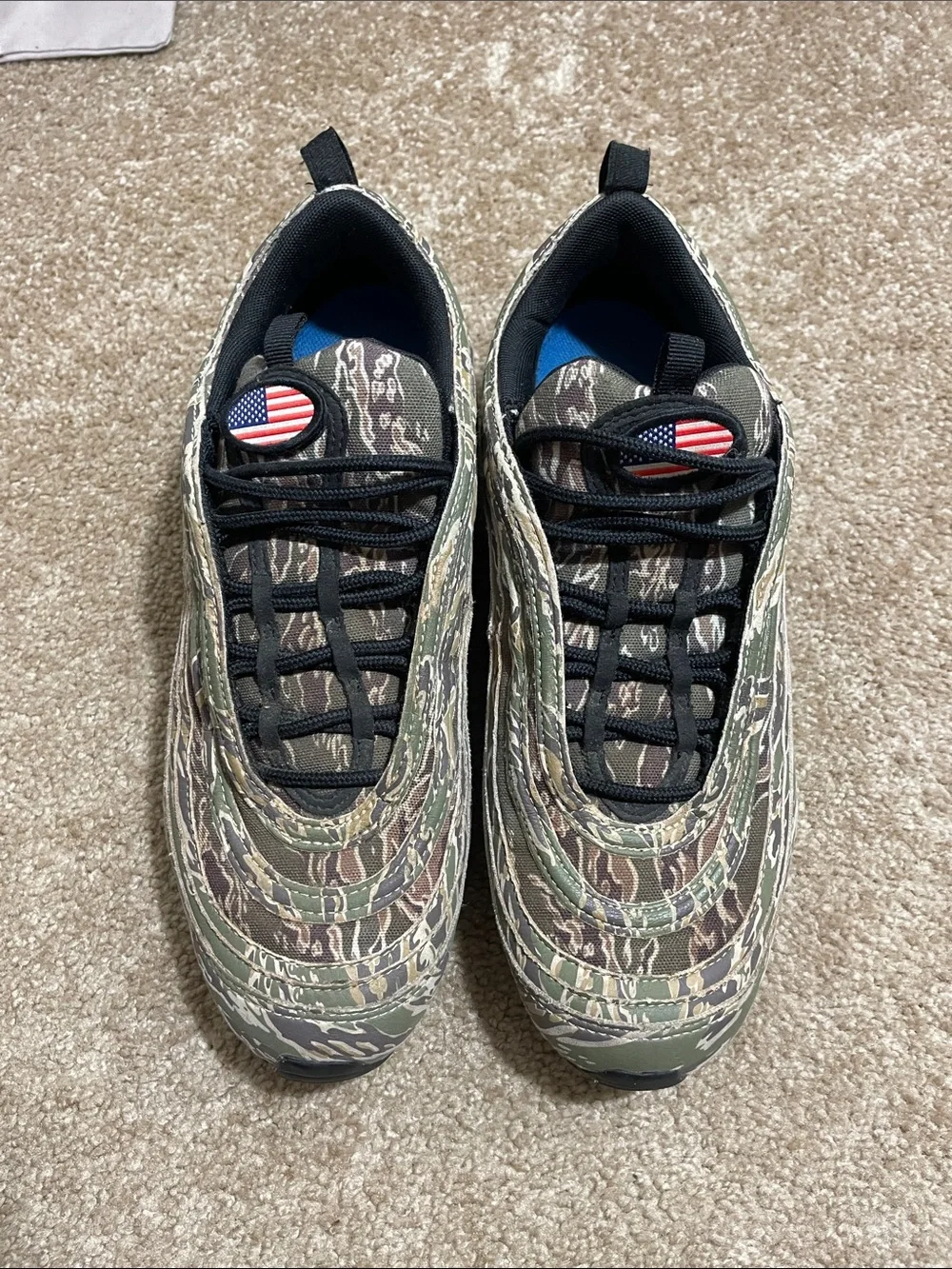 Nike Men's Air Max 97 'USA' Camo Sneakers Sz 10